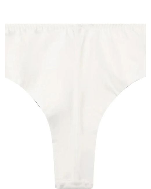 LoveStories White Logo-Patch Thong