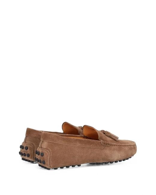 Tod's Brown Gommino Tassel Loafers for men