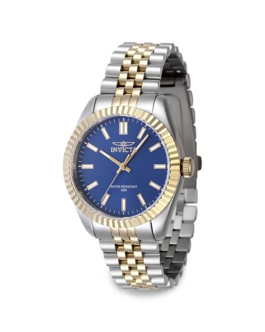INVICTA WATCH Blue Montre Specialty Mm À Lunette Cannelée