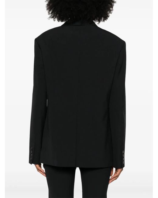 Nanushka Black Double-Breasted Blazer