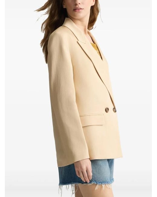 Liu Jo Natural Double-Breasted Blazer