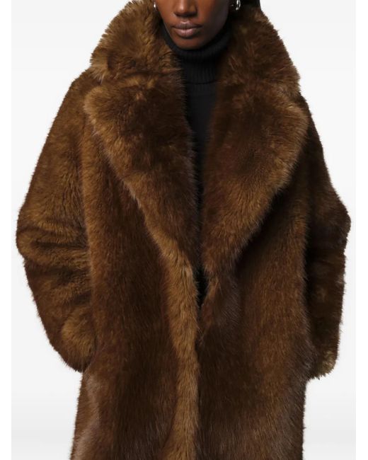 Apparis Brown Steffi Notched-Lapel Coat