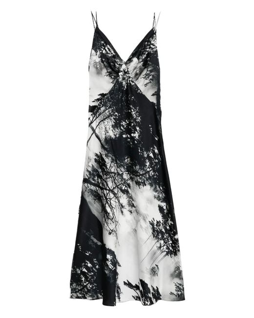 Saiid Kobeisy Black Printed Midi Dress