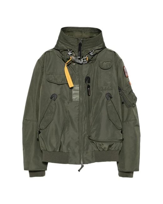 Parajumpers Green Hooded Multi-Pocket Jacket for men
