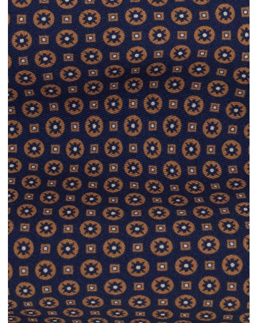 Boggi Purple Tie Medallion-Pattern Silk for men
