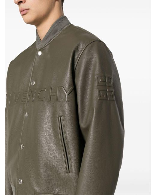 Veste bomber à logo embossé Givenchy pour homme en coloris Gray