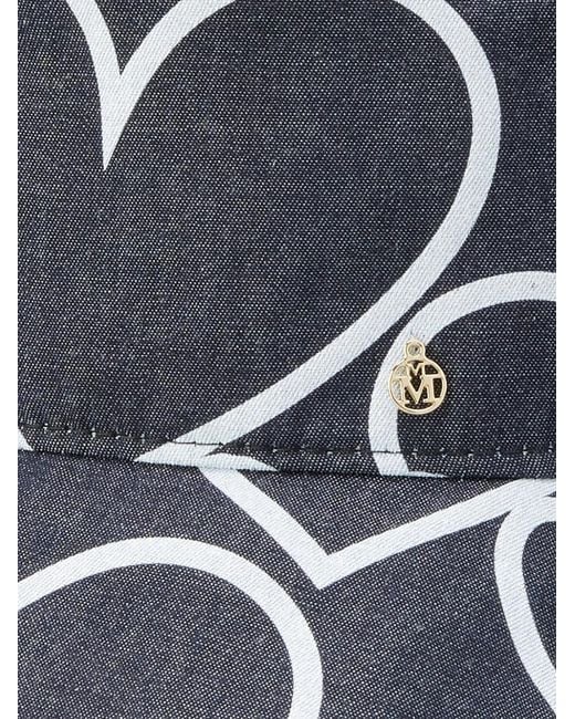 Maison Michel Blue Harper Heart-Pattern Hat