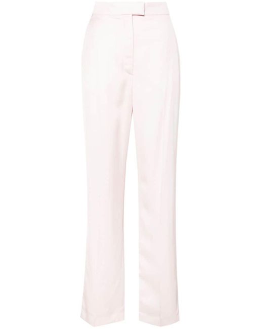 Alexander McQueen White Straight-leg Tailored Trousers