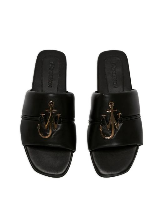 J.W. Anderson Black Anchor Logo Slide Anw39026A16140