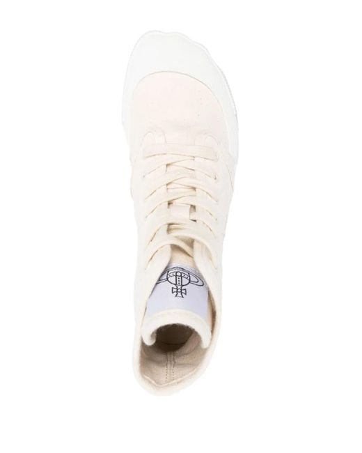 Vivienne Westwood White Animal Gym Hi-Top Sneakers
