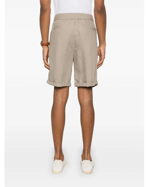 Short En Coton À Lien De Resserrage Brunello Cucinelli pour homme en coloris White