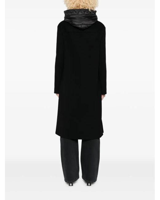 Fay Black Hooded Coat