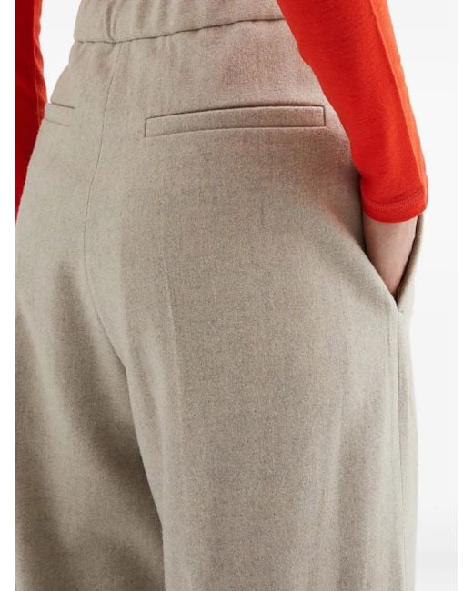 Jil Sander Flanellen Broek in het White