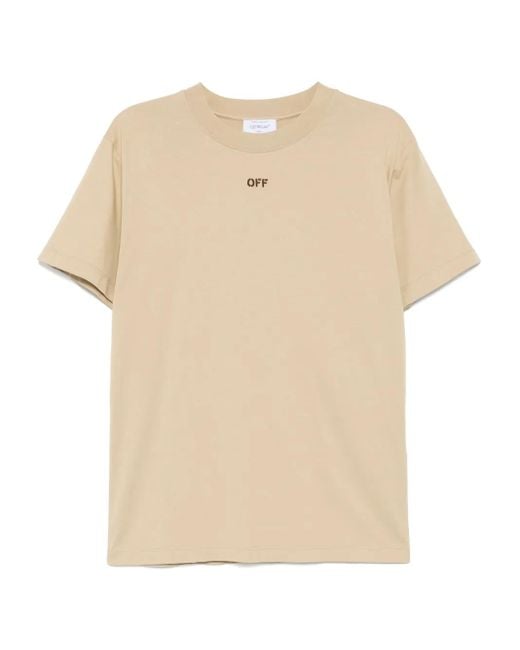 Off-White c/o Virgil Abloh T-Shirt mit Ziernähten in Natural für Herren