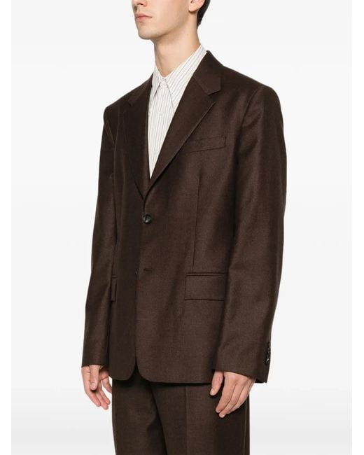 Ferragamo Brown Button Pocket Jacket for men
