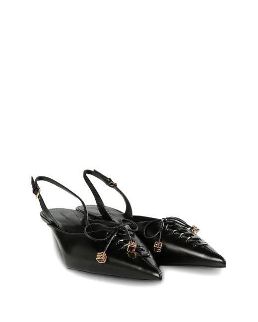 Givenchy Black 45Mm Lace-Up Pumps