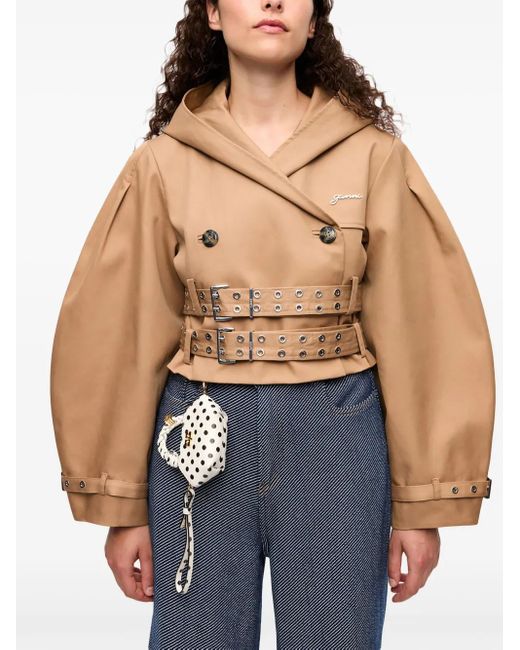 Ganni Natural Hooded Jacket