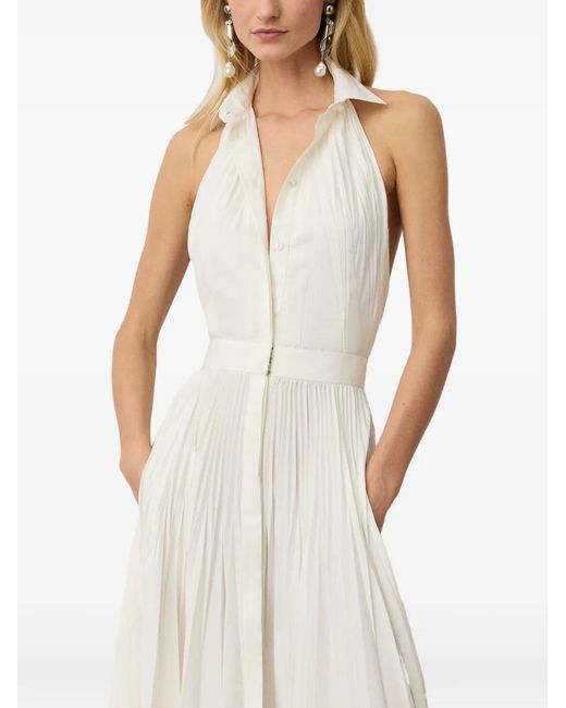 Ralph Lauren White Eldred Pleated Maxi Dress