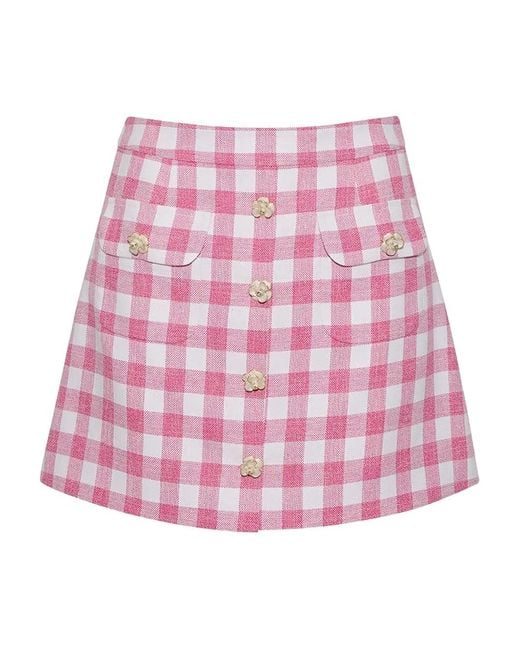 Cara Cara Pink Faye Gingham Mini Skirt