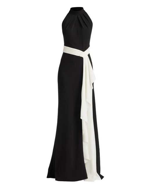tadashi shoji black and white dress Vanguard Collared Contrast Gown – Tadashi Shoji Official Online Boutique main image 0