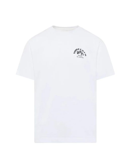 vowels White Company Logo-Print T-Shirt for men