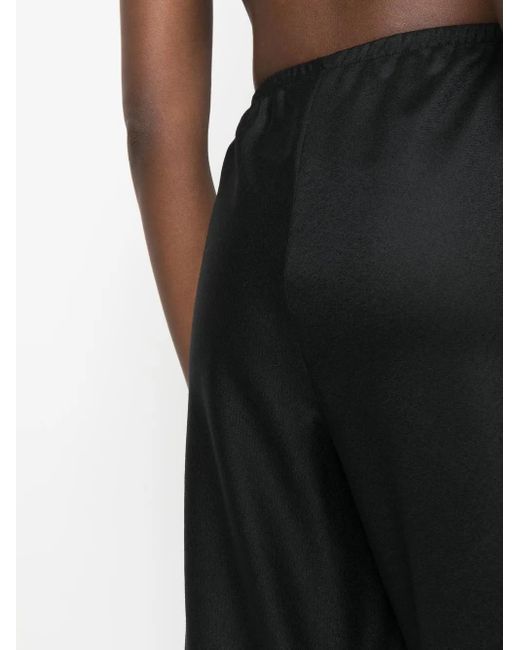 The Row Black High-Waisted Wide-Leg Trousers
