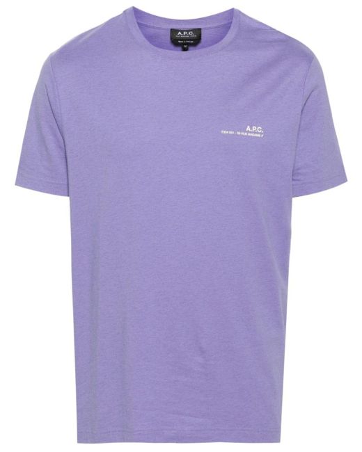 A.P.C. Item T-Shirt in Purple für Herren