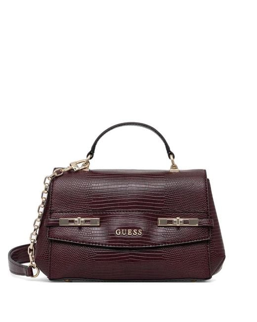 Guess Purple Melinda Chain Satchel