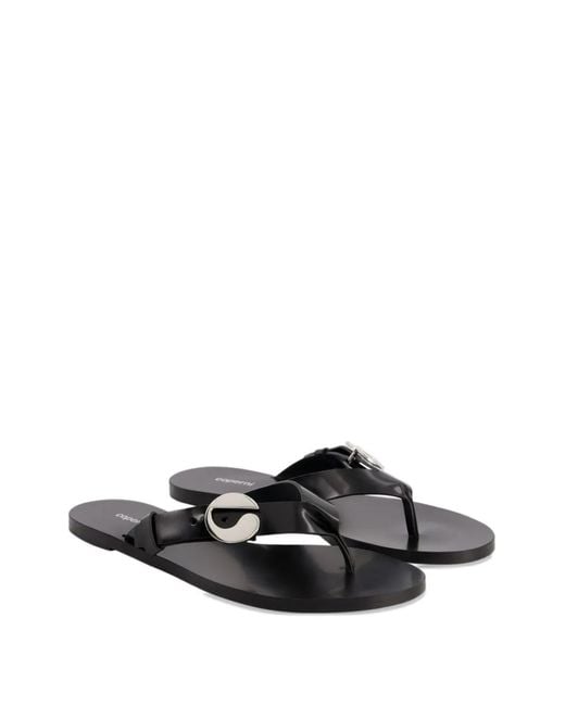 Coperni Black Logo Strap Sandals