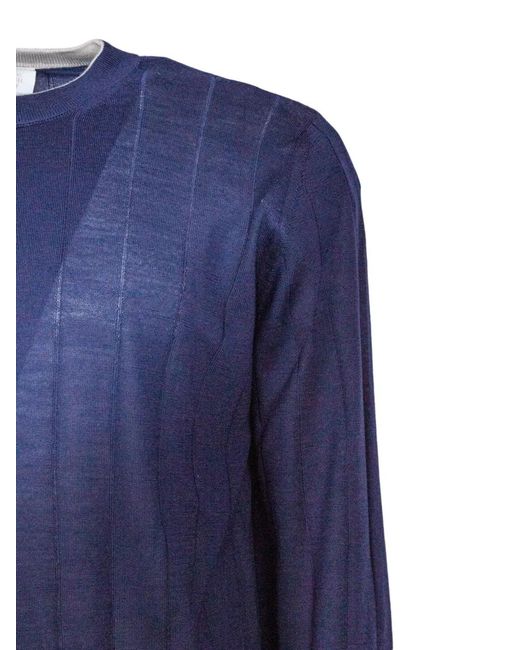 Pull Côtelé Eleventy pour homme en coloris Blue