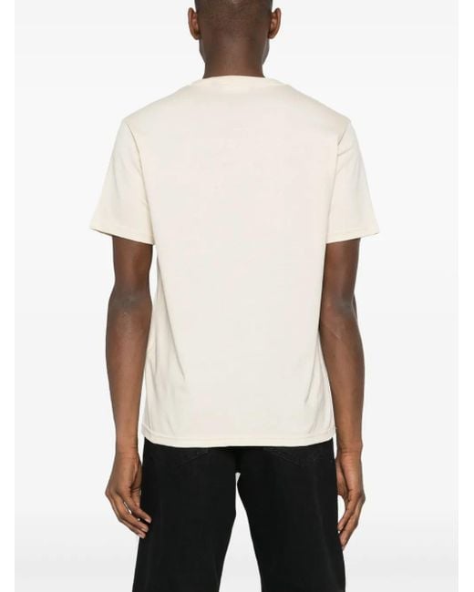 Gcds White Logo-Embroidered Cotton T-Shirt for men