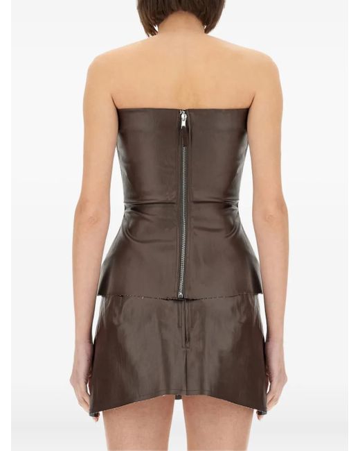 Rick Owens Brown Mini Bustier Top
