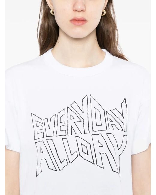 Sacai レディース ホワイト グラフィック Tシャツの通販はau PAY