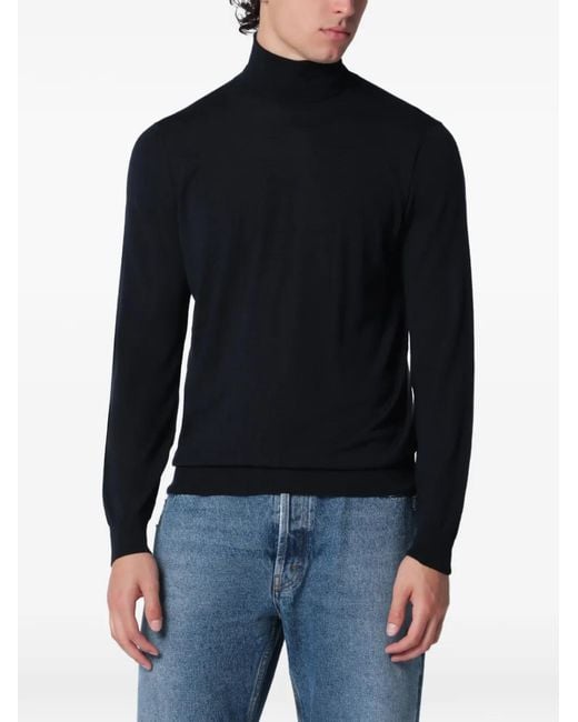 Drumohr Blue Roll-Neck Long-Sleeve Sweater for men