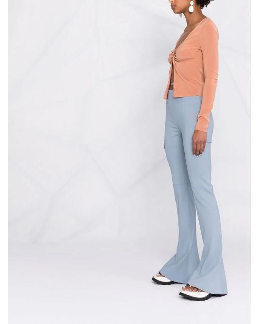Anemos Blue Ring-Detailed Long-Sleeved Top