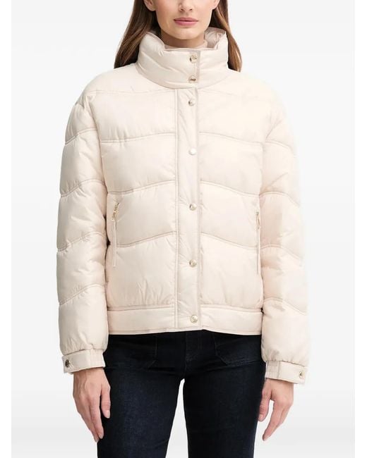 Joop! Natural Orkida Quilted Funnel-Neck Jacket