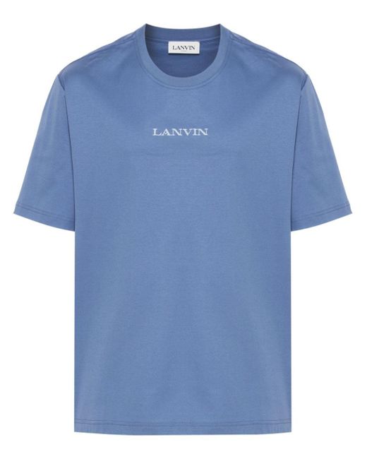 T-shirt con ricamo di Lanvin in Blue da Uomo