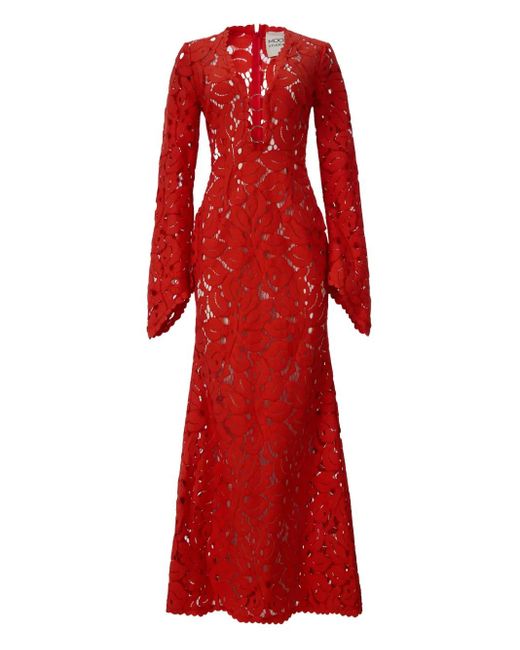 MOOS STUDIO Red Flame Bloom Dress
