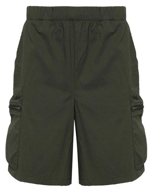 Rains Green Tomar Drawstring Ripstop Shorts