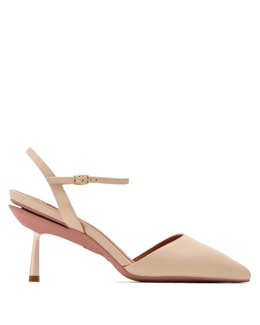 VICE VERSA Pink Pointed-Toe Slingback Pumps