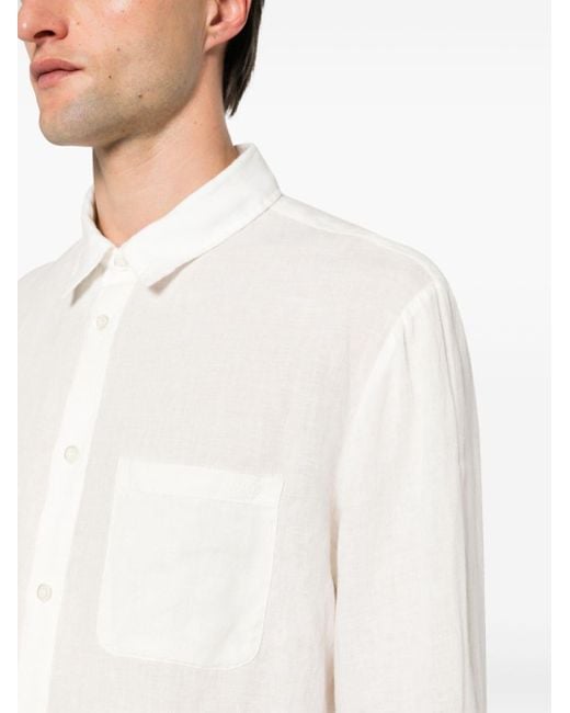 A.P.C. Cassel Overhemd Met Geborduurd Logo in het White voor heren