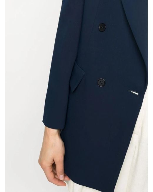 P.A.R.O.S.H. Blue Double-Breasted Button Blazer