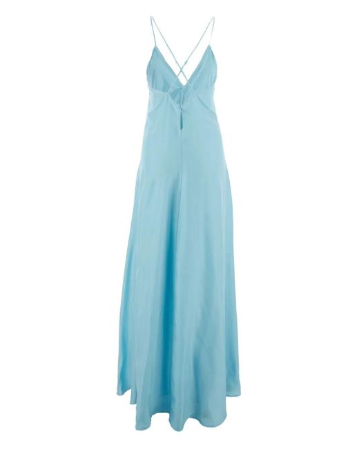 Forte Forte Blue Habotai Silk Dress
