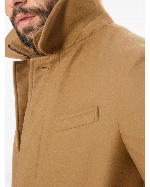 メンズ Norwegian Wool Euro ボタン コート Natural