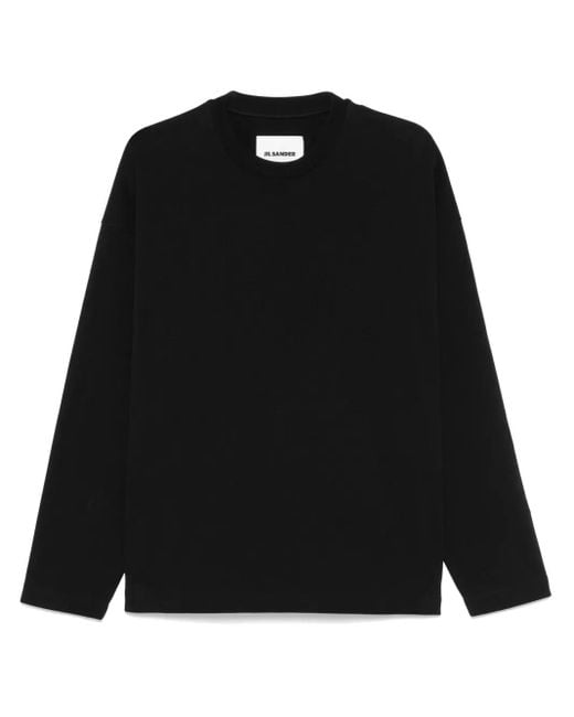 Jil Sander Black Cotton T-Shirt for men