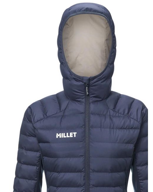 Pascal Millet Blue Zip-Up Hooded Puffer Jacket