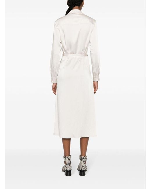Claudie Pierlot Satijnen Midi-jurk in het White
