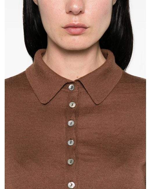 Be You Brown Buttoned Polo Shirt