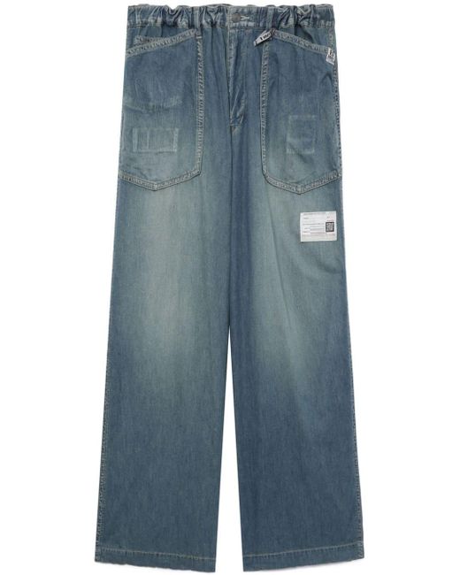 Maison Mihara Yasuhiro Blue Adjustable Wide-leg Jeans