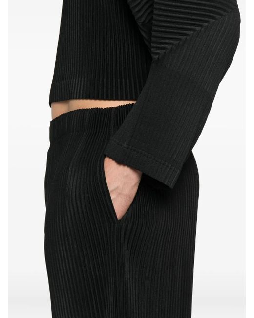 Homme Plissé Issey Miyake Black Pleated Trousers for men